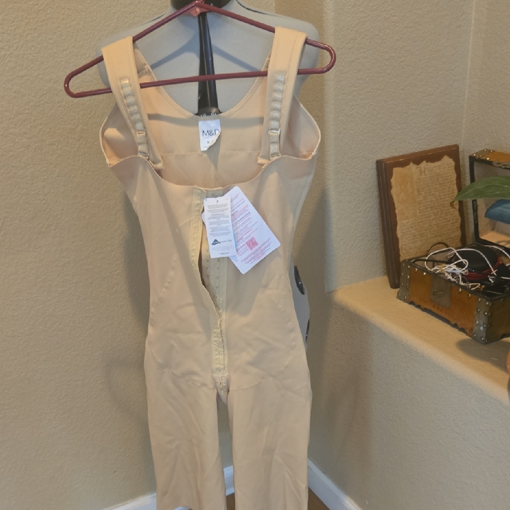 Women's Tan Shapewear Bodysuit Post Surgery XL New